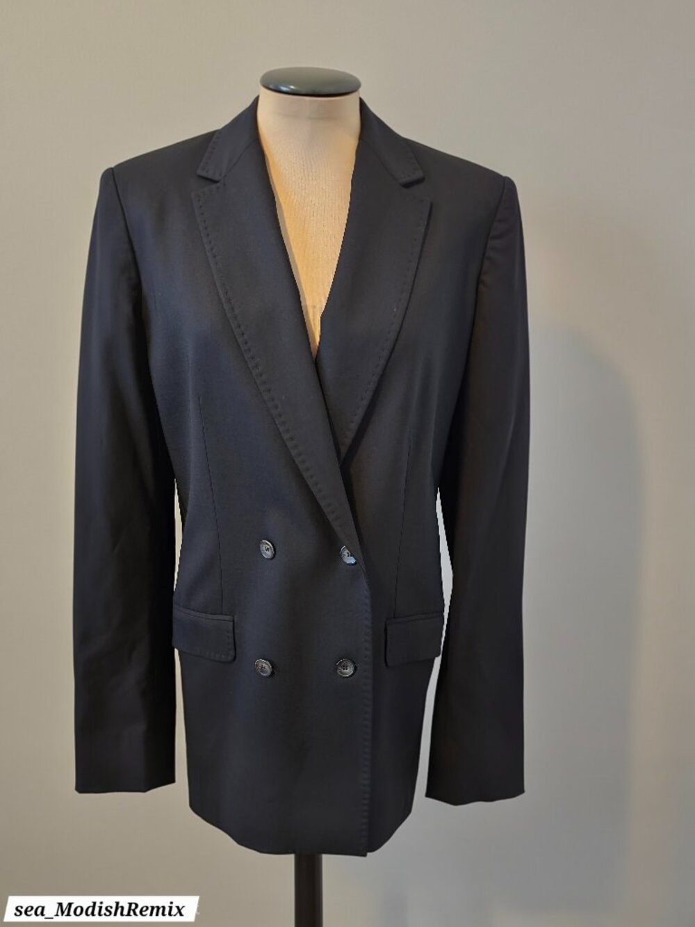Anna Molinari Vintage Black Double Breast Blazer Made in Italy Sz 40 IT (US 4)